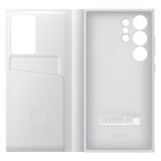 Caso original capa para Samsung Galaxy S24 Ultra Bolso para Cartão Inteligente Wallet Branco