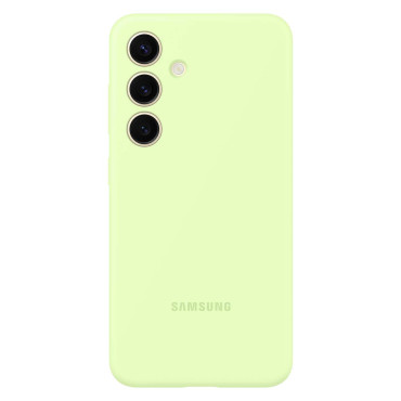 Original Case Silicone Cover for Samsung Galaxy S24 + Silicone Case Light Green