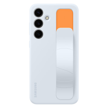 Originální pouzdro pro Samsung Galaxy S24 + s rukojetí a stojan stojící uchopovací pouzdro světle modrá