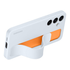 Caso original Cobertura para Samsung Galaxy S24 + com alça e suporte de preensão de pé azul azul