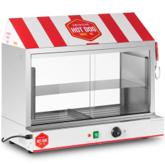 Site de aquecimento de aquecedor para cachorros-quentes em 300 salsichas 100 rolos 30 - 110 C 2400 W