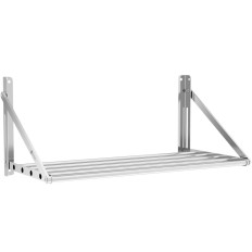 Vegghylle hengende rustfritt stål folding 80 x 45 cm