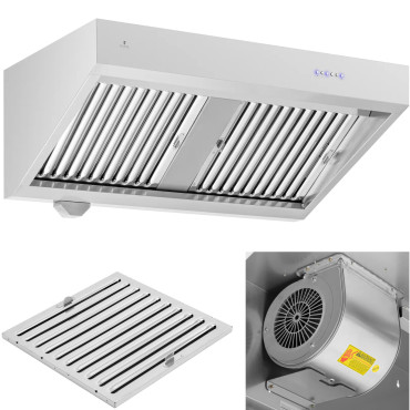 Sienas gastronomijas pārsegs ar 120 cm 1000 m3 / h dzinējs 150 w