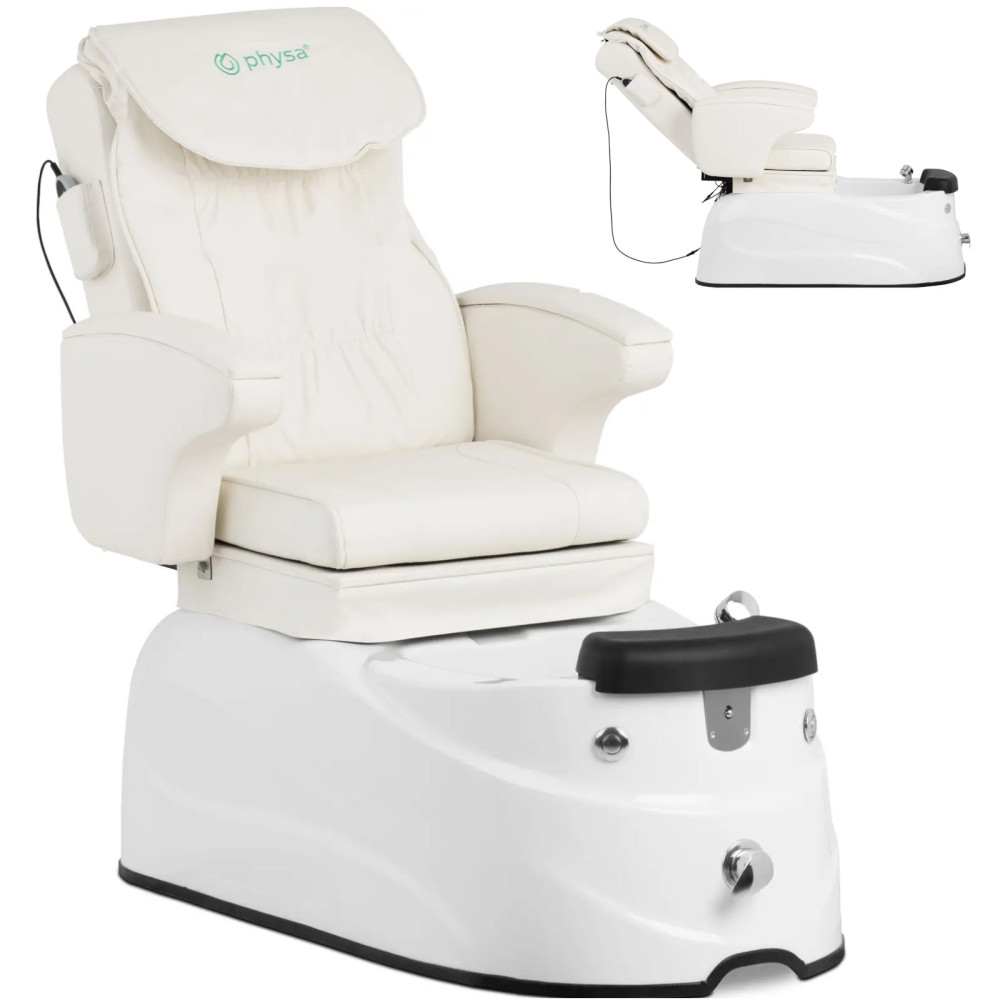 Chaise de podice avec massage et plateau de douche électrique 105 W - Blanc
