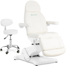Cosmetische stoel en stoel voor massage spa 350 in wit - set