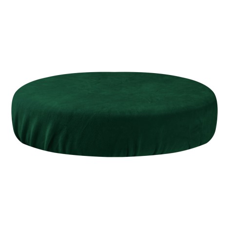 Veloursbezug für Hocker Flaschengrün 35-40 cm
