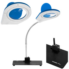 LED Tille Lamp met Vergrootglas 5x / 10x - Blauw