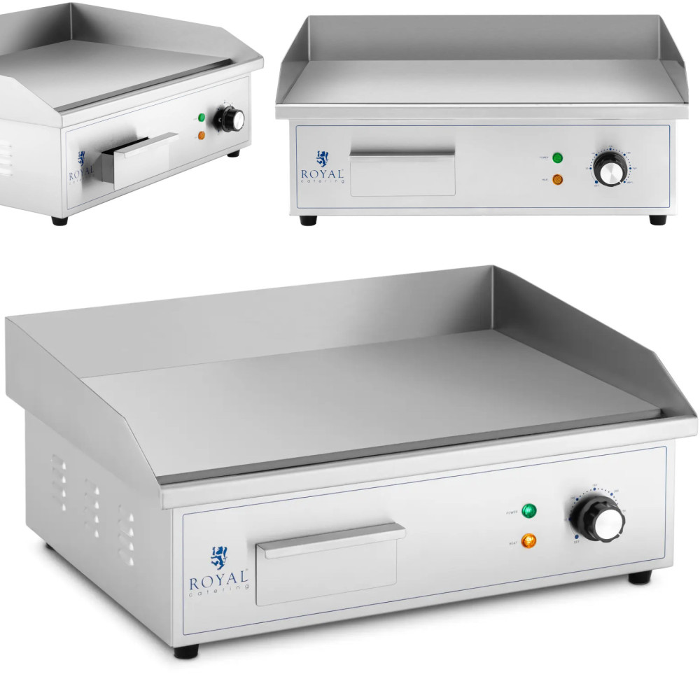 BBQ Electric Grill Plate gladke 530 x 350 mm 3000 W