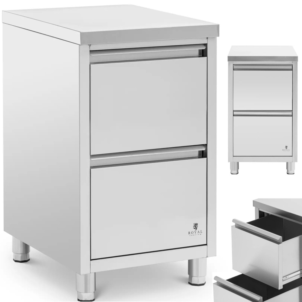 Double-sealing cabinet 2 drawers steel 50 x 60 x 87 cm