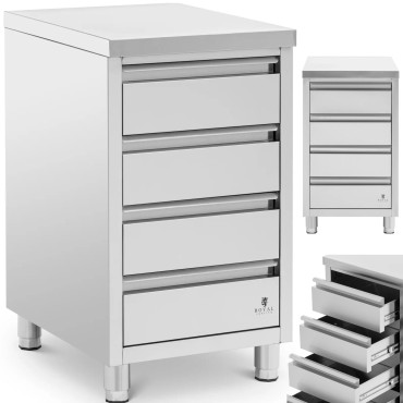 Φλιτζάνι διατροφής Δωρεάν στέκεται 4 συρτάρια χάλυβα 50 x 60 x 87 cm