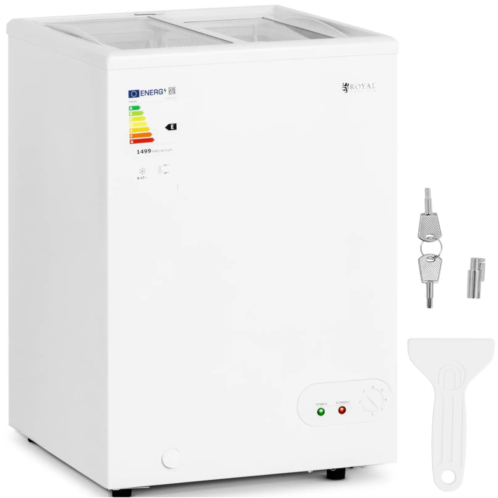 Congelador de caja acristalada con castillo helado 100 l 171 w