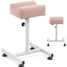 Cosmetische voetsteun voor pedicure 24 x 22 cm. 47-67 cm - Poederroze