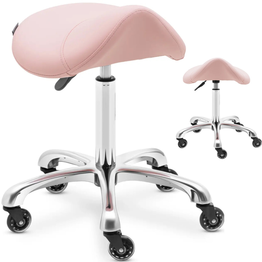 Kozmetické posedenie stolice Stools na kolieskach do 150 kg York - Prášok Rose