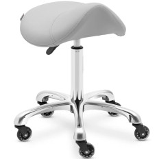 TABORET STOOL COSMETIC HOKER SIODE σε τροχούς μέχρι 150 KG York - Ανοιχτό γκρι