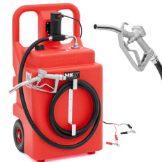 Bärbar bränsletank med elektrisk hällpump på hjul 37 l / min 120 l