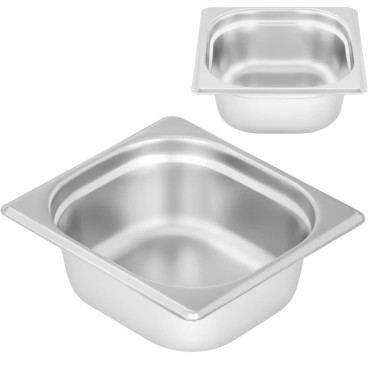 Recipiente geral GN 1/6 65 mm 1,6 l de aço inoxidável
