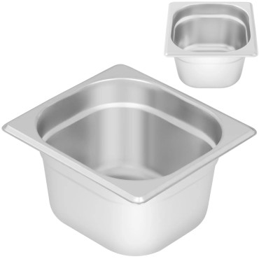 Bonage Recipiente GN 1/6 100 mm 2,2 l de aço inoxidável