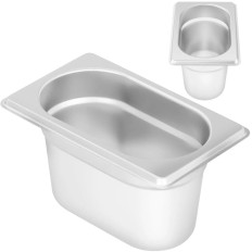 Recipiente de jantar GN 1/9 100 mm 0,9 l de aço inoxidável