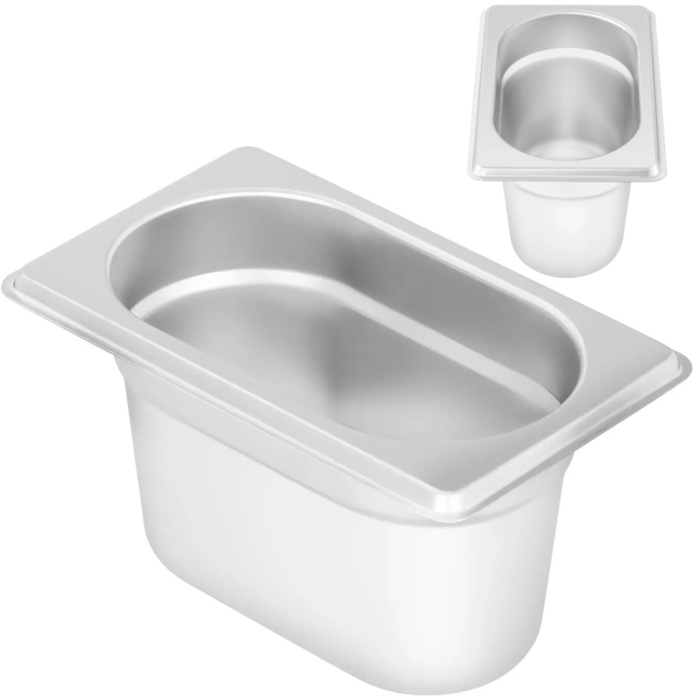 Spisemaskiner GN 1/9 100 mm 0,9 l rustfrit stål