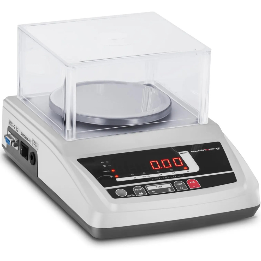 Analytische laboratoriumbalans met LED-schild RS232 3000G / 0.01G