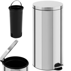 Steel garbage bin with a foot pedal 30 l