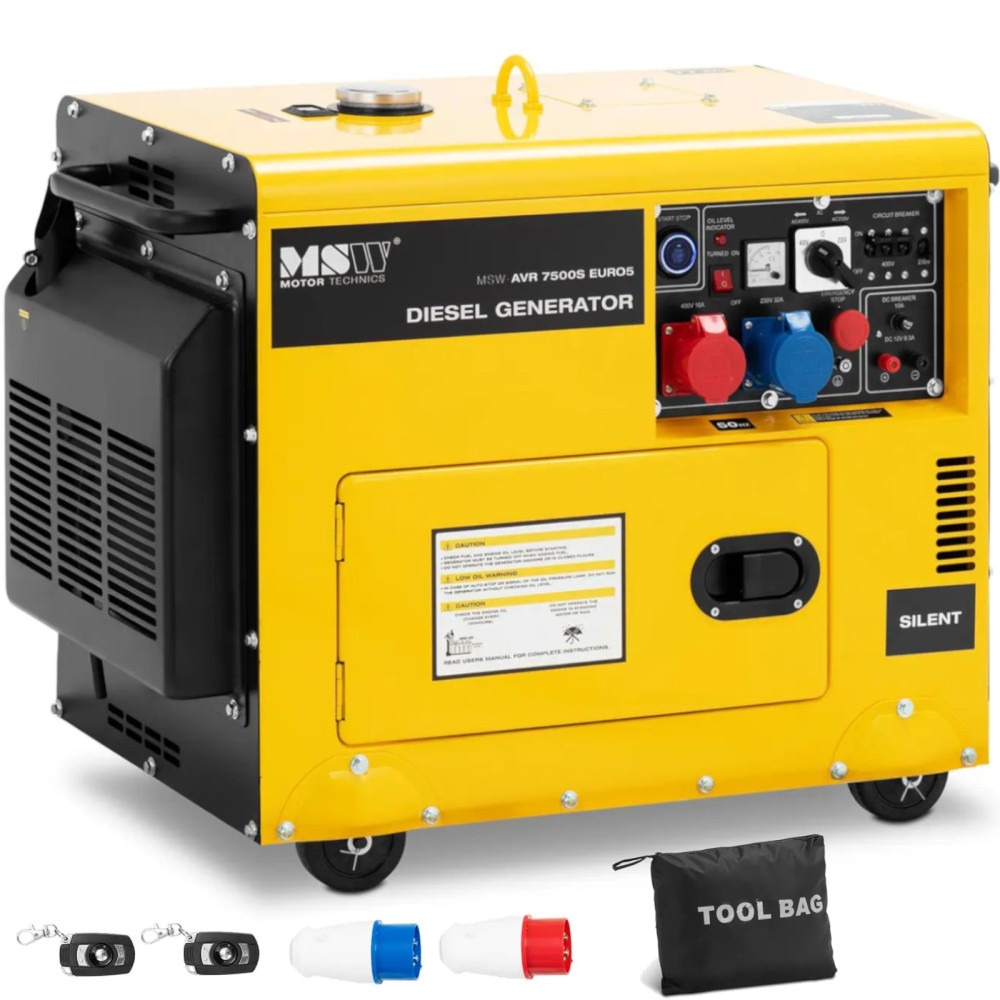 Aggregerad generator Diesel på hjul 230/400 V 7500 W 875 KVA 16 l