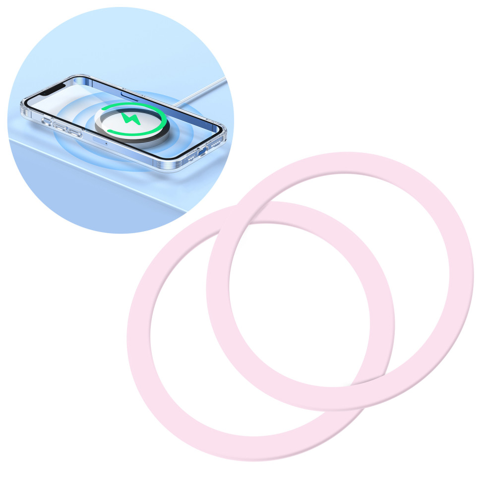 Metal magnetic ring for a pink smartphone set 2pcs.