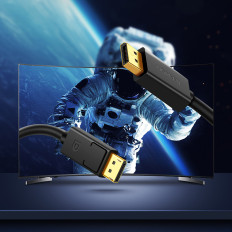 Kabelkabel för DisplayPort 3M svart bildskärm