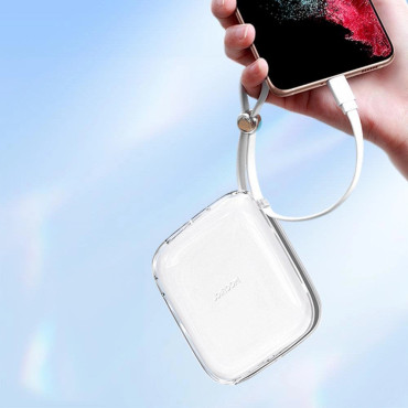 Mažai šviesos PowerBank 10000mAh USB-C USB-A balta