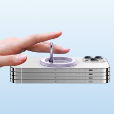 Maniglia magnetica al telefono per un dito viola