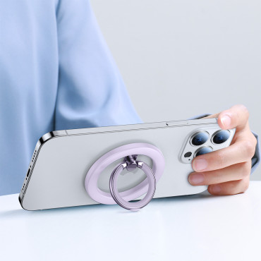 Alça magnética no telefone para um dedo roxo