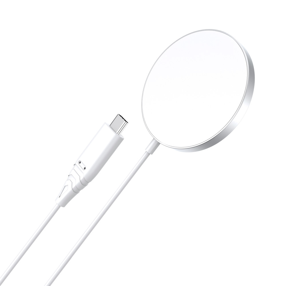 Brezžični Magsafe Magninic Polnilnik za iPhone 12/13/14 White