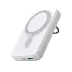 PowerBank Wireless 10000mAh 20W MagSafe med Stand + USB-C-kabel hvid