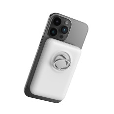 PowerBank bezvadu 10000mAh 20W MagSafe ar Statīvu + USB-C Cable White