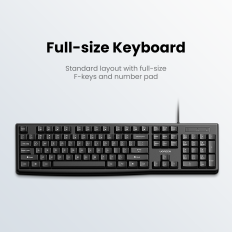 Tastatūras komplekts 104 un USB melnā vadu pele