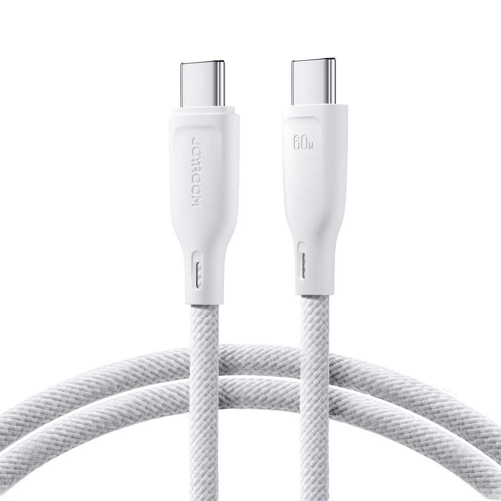 Kábel USB-C 60W kábel Gyors átvitel Többszínű sorozat 1m fehér Kábel USB-C 60W kábel Gyors átvitel Többszínű sorozat 1m fehér