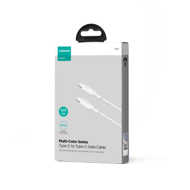 Kabel USB-C60W kabel Hitri prenos večbarvnih serij 1M bela