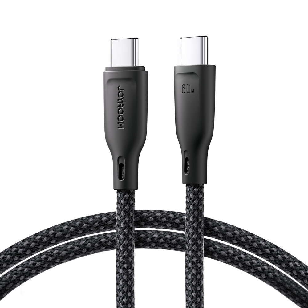 Kabel USB-C 60W kabel Fast Transfer Multi-Color Serie 1m Svart
