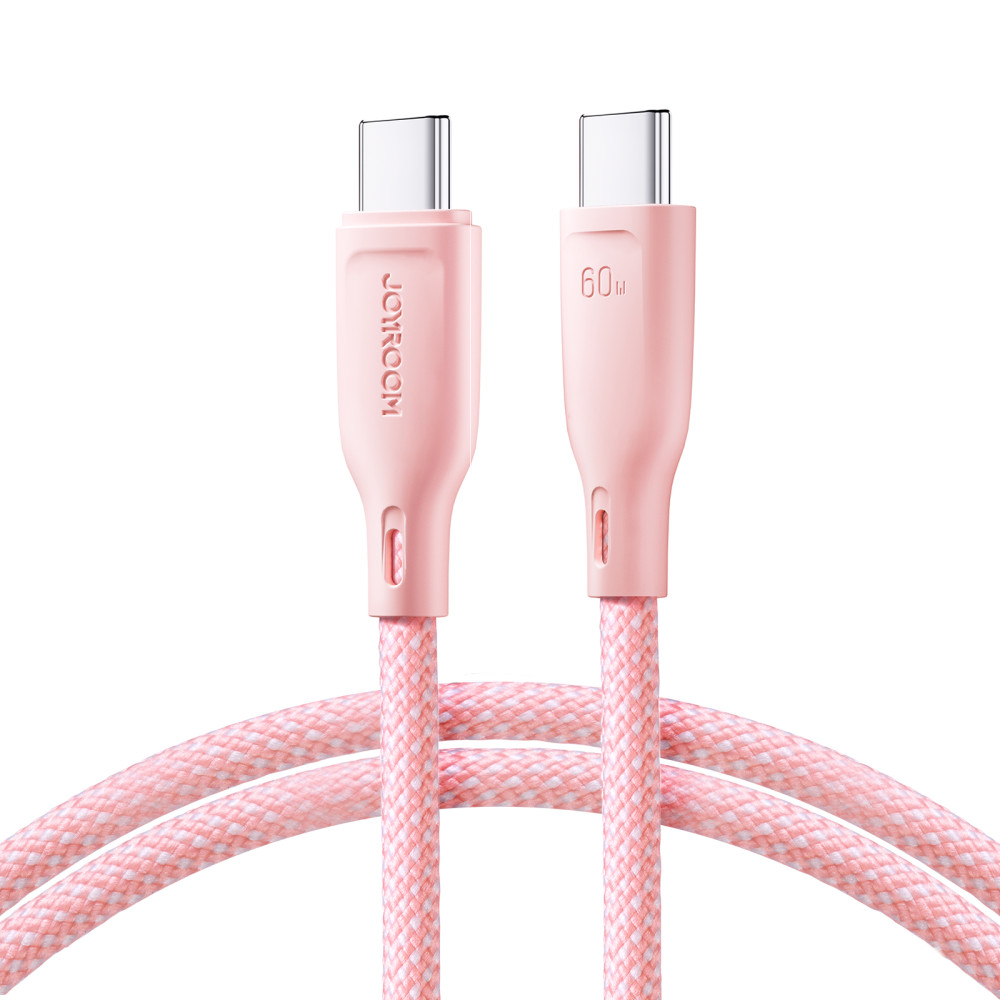 Kabel USB-C 60W Kabel Fast Transfer Multi-Color Serie 1m Pink