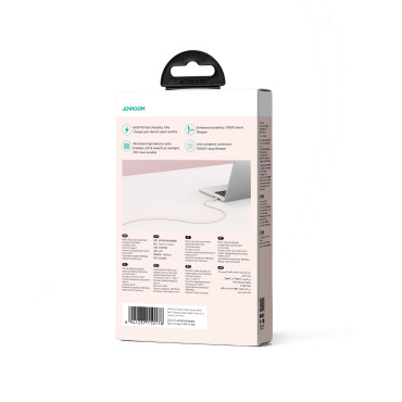 Kabel USB-C 60W kabel Rychlý přenos multi-barevné série 1m růžová