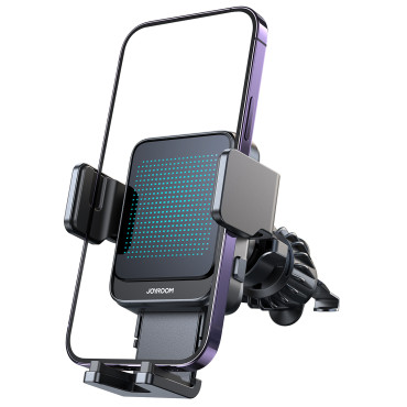 Suporte de carro para uma grade de suprimento no telefone com preto de carregamento sem fio