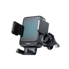 Autohouder voor een toevoergrille aan de telefoon met draadloos opladen zwart