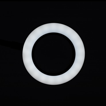 Lampada LED con Anello SNAKE per Scrivania Nera — vista dall'alto