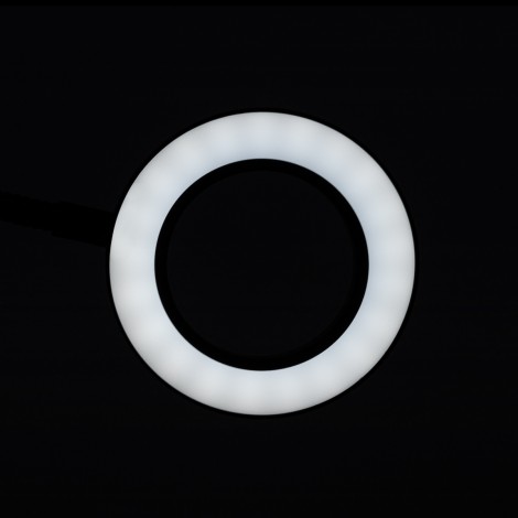 ΦΩΤΙΣΤΙΚΟ SNAKE RING LED ΜΕ ΒΑΣΗ ΓΙΑ ΓΡΑΦΕΙΟ ΜΑΥΡΟ — προβολή από πάνω