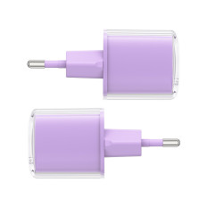 Tinklo krautuvas su ekranu PD 30W GAN3 USB-C violetinė