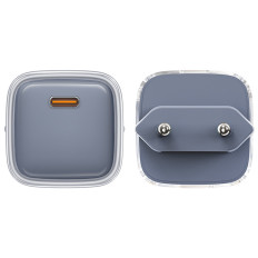 Tinklo įkroviklis su ekranu PD 30W GAN3 USB-C GRAY