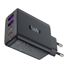 PD 45W GAN Network Ladegerät mit 4 USB-C + 2X USB-A Black Port