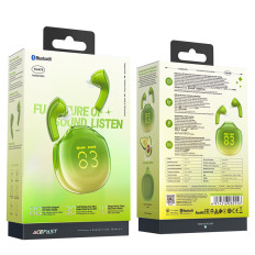 Brezžične slušalke T9 Bluetooth 5.3 Ura USB-C Green