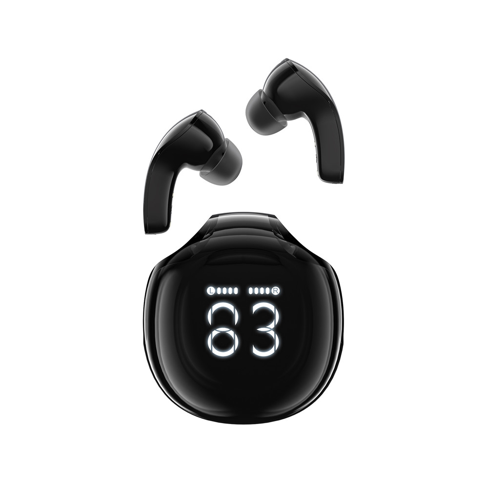 Trådlösa hörlurar T9 Bluetooth 5.3 EAR USB-C Svart
