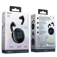 Trådlösa hörlurar T9 Bluetooth 5.3 EAR USB-C Svart